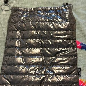 Top Trenz Gunmetal Puffer Sling Bag tie die straps never used